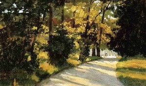 Gustave Caillebotte - Yerres  Path Through The Woods In The Park